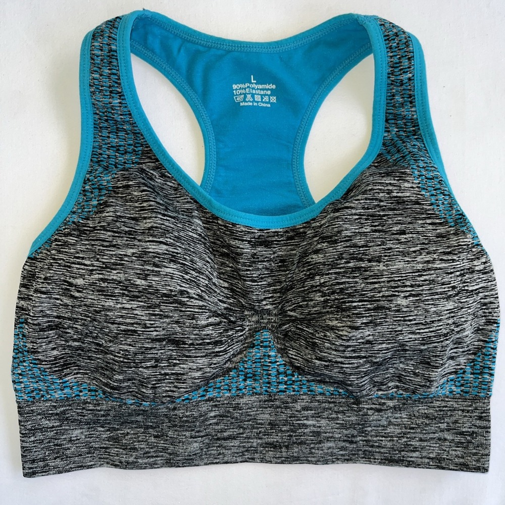 Women's Racerback Medium Support Sports Bra Size Large Padded‎